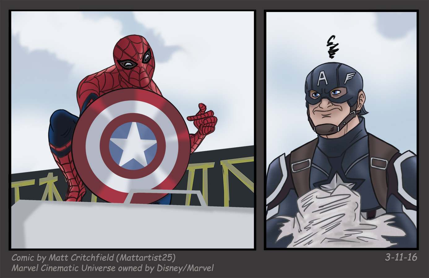 Marvel Civil War - Spider Man Appears! - 3-11-16 by Mattartist25 on  DeviantArt
