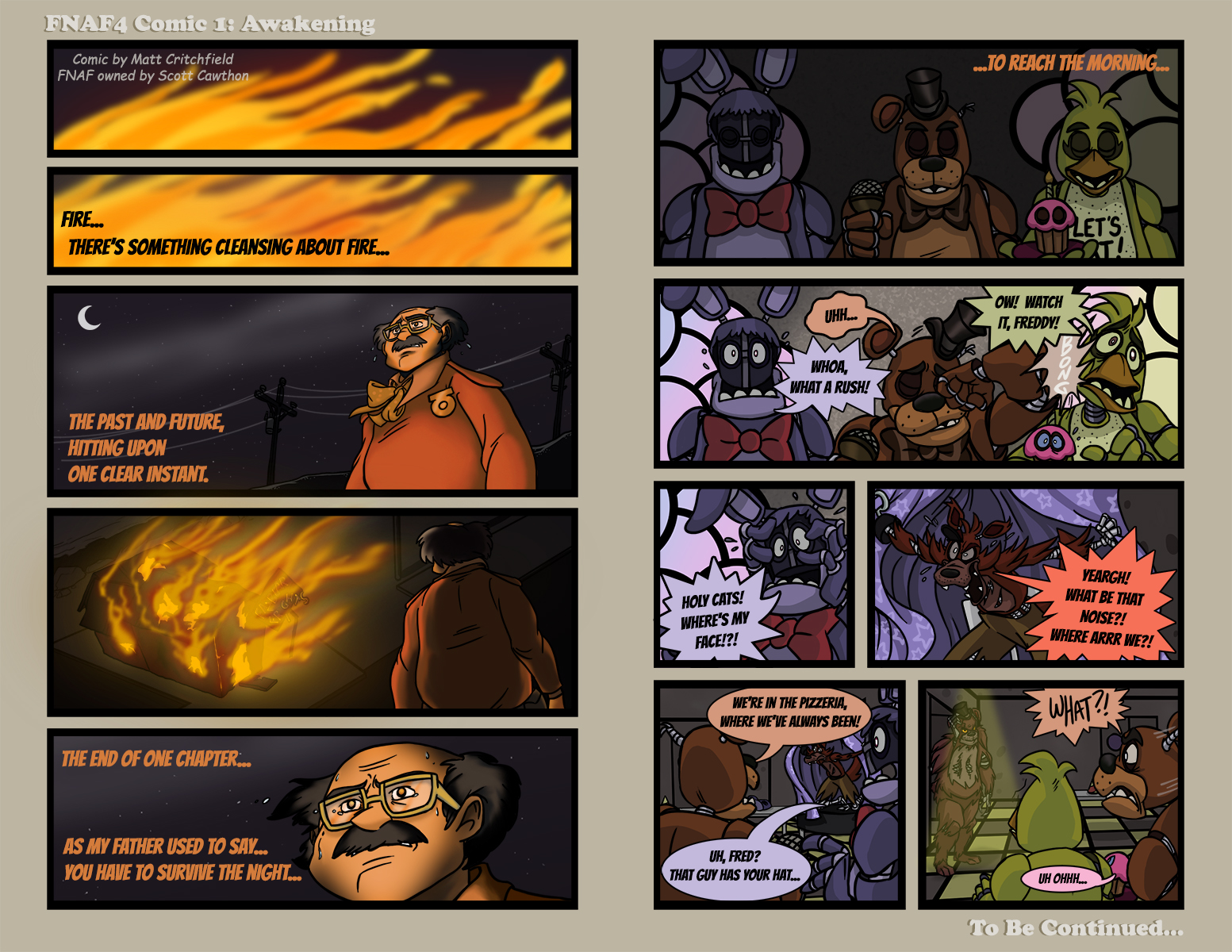 FNAF4 Comic 1 - Awakening - 5-5-16