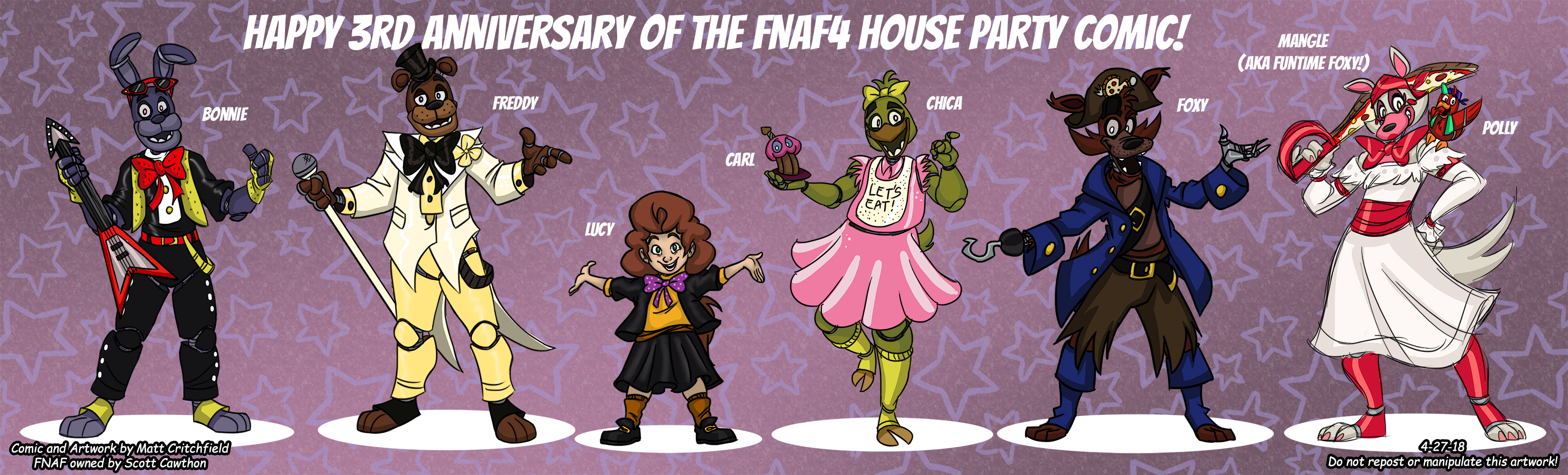 Fnaf4 House Party Cast Lineup 4 27 18 By Mattartist25 On Deviantart