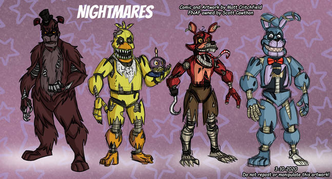 FNaF C4D  FNaF4 Nightmare Animatronics by BrussPictures on DeviantArt