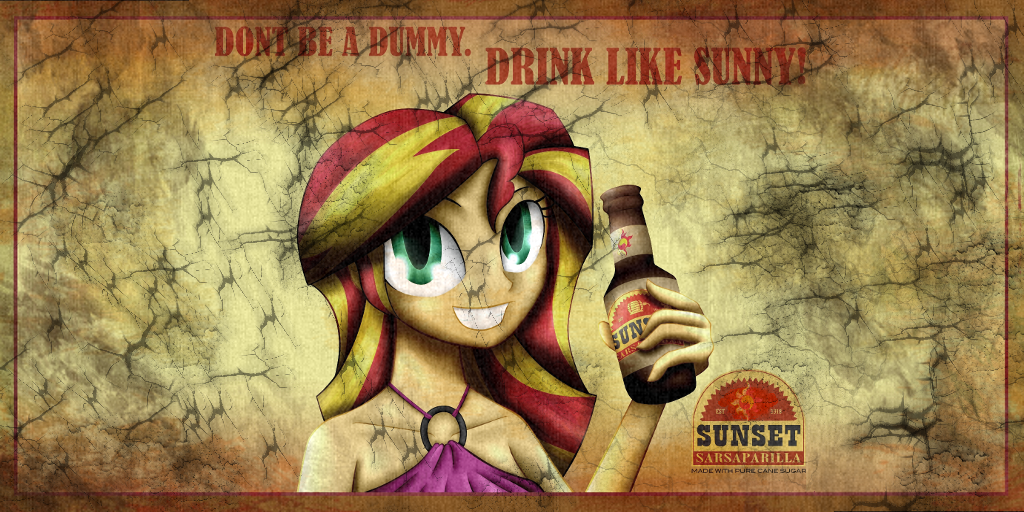 Sunset Shimmer Sarsaparilla Billboard Design