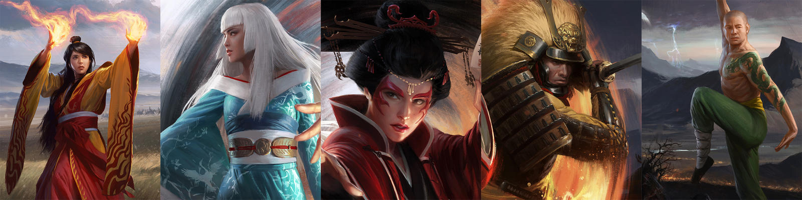 Legend Of The Five Rings LCG Box Art(Close Ups)