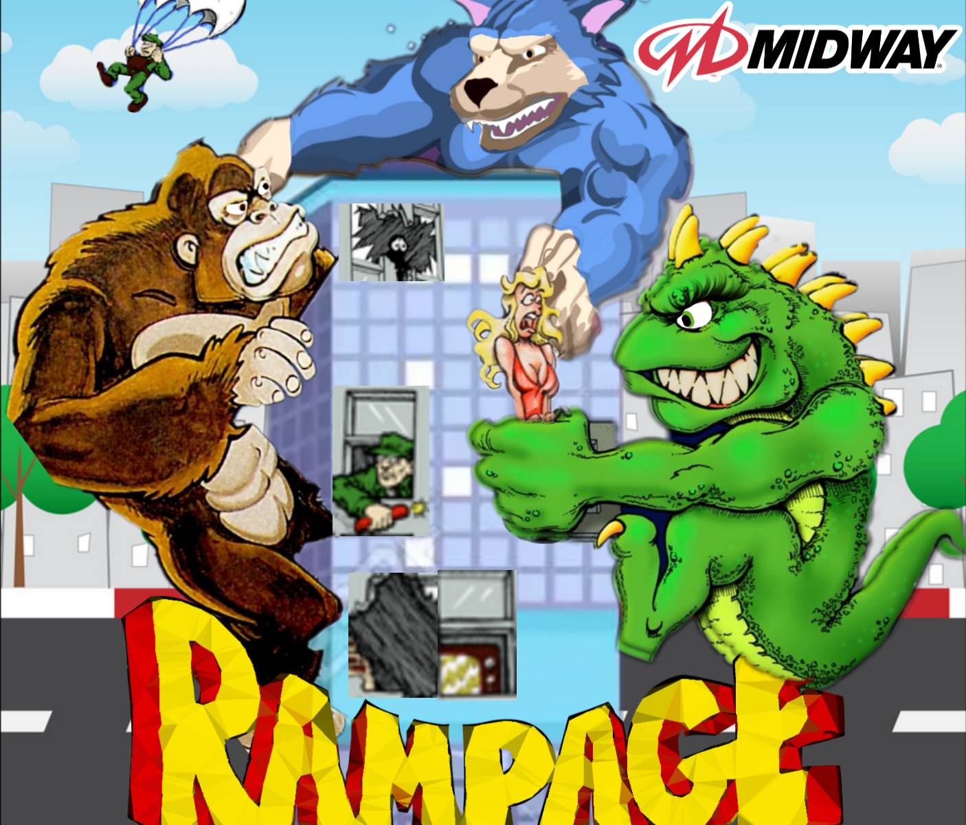 Rampage 1986 Arcade Art by RyuSf22shouryuken on DeviantArt