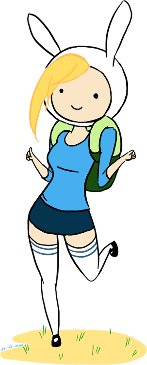 Fionna traipsing on grass