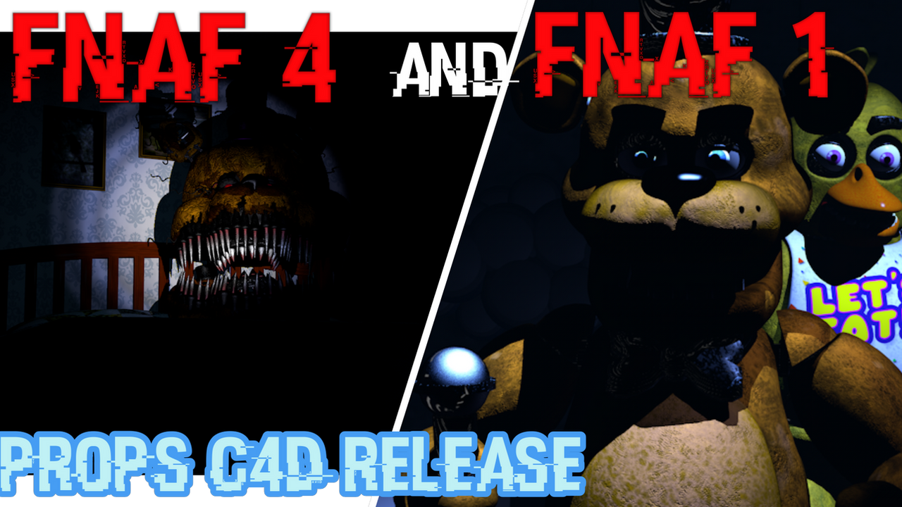 FNaF 1 UFMP, FNaF 4 Project FNaF Props Comp C4D by LukeTheValiant on ...