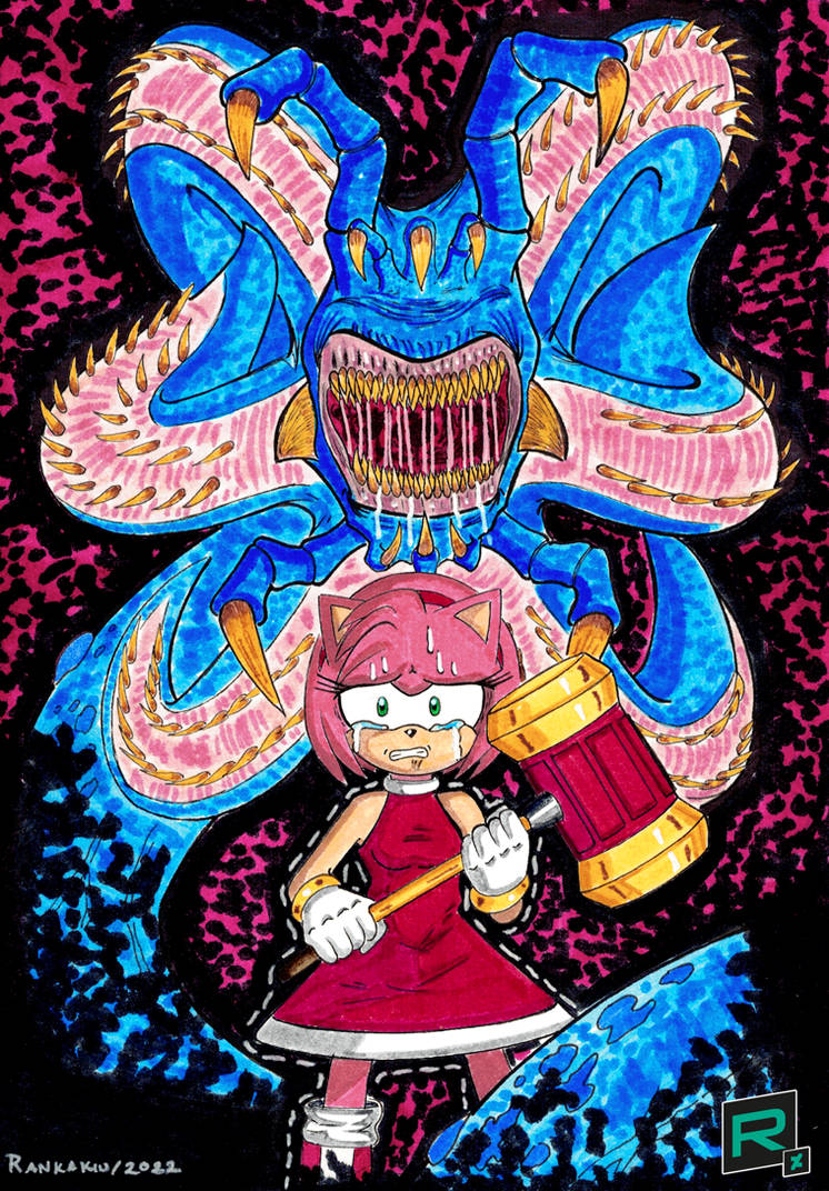 Spooky art: Amy vs Octalus by Rankakiu on DeviantArt