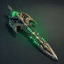 Green-coloured weapon