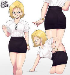 Android 18 Teacher Oufit