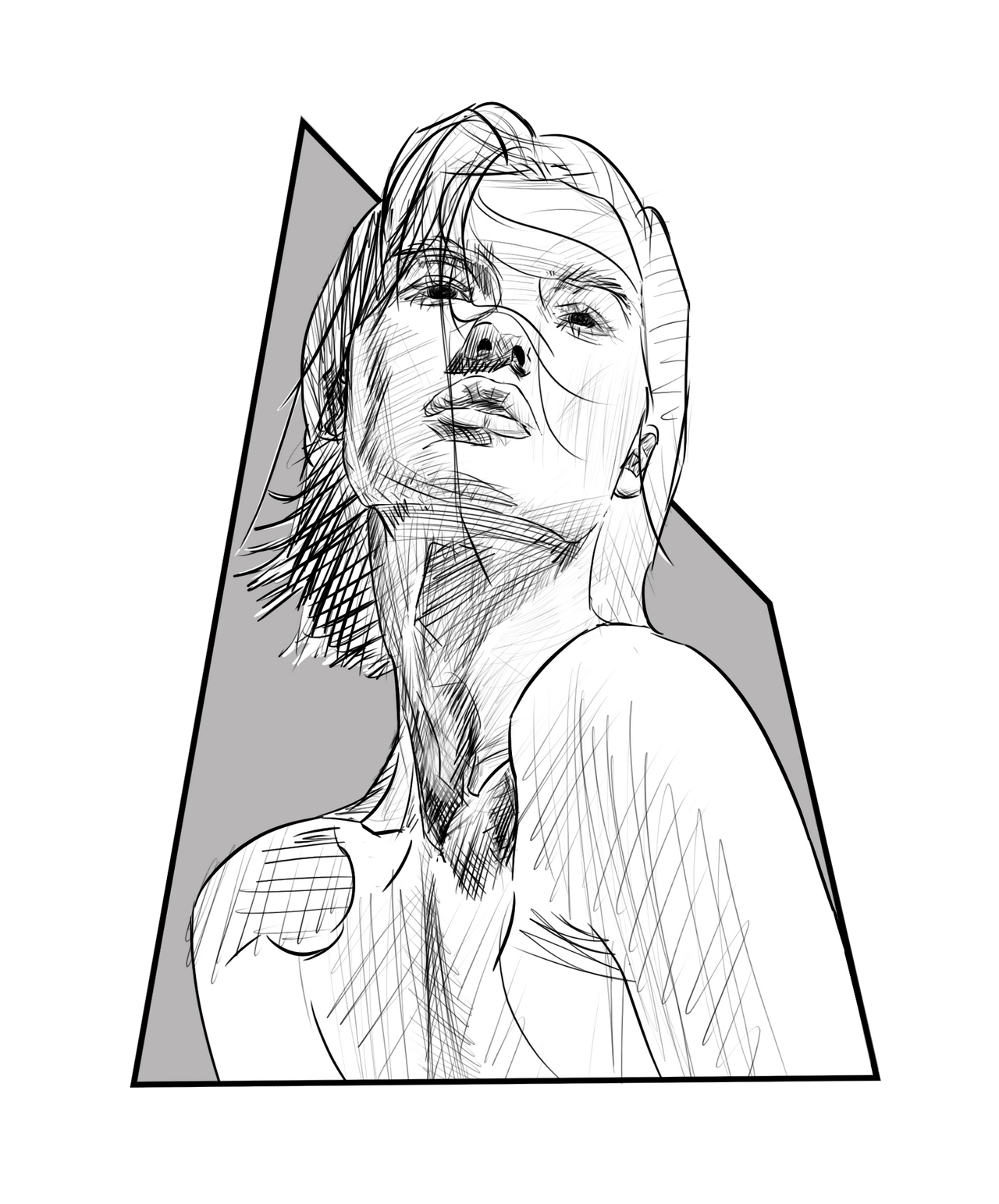 Cross Hatching portrait. by Zelegrom on DeviantArt