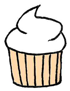 White Cupcake Clipart