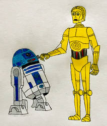 C-3PO  R2-D2 by aidmoore