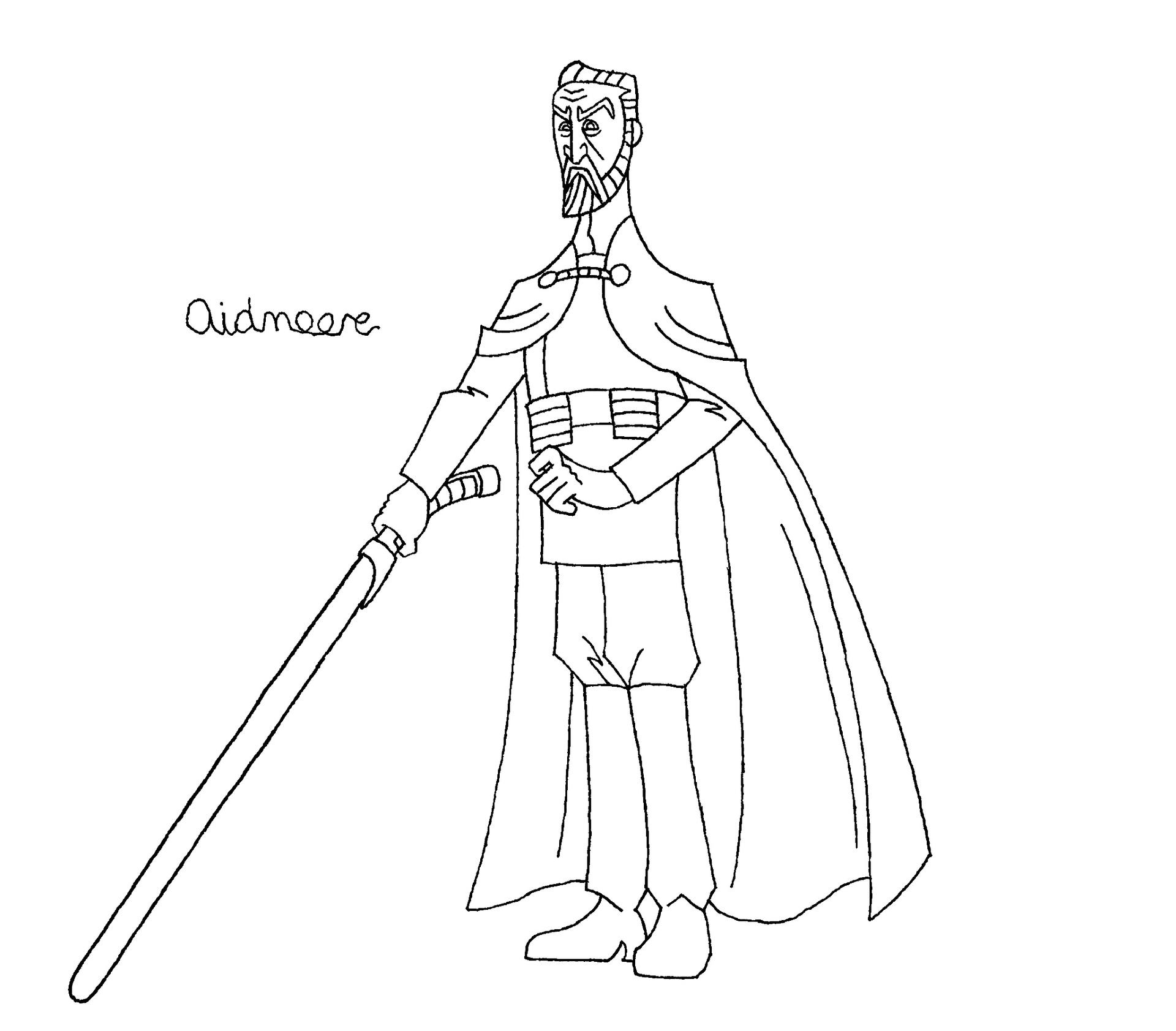 Count Dooku Lineart By Aidmoore On DeviantArt