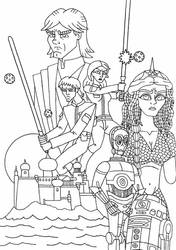 SW: Young Jedi Knights Cover Art 07 (Lineart)
