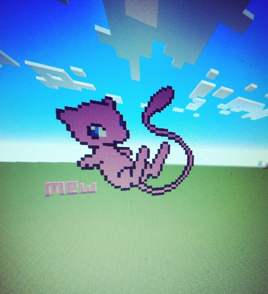 Pixel art Mew by Girlwhotalkstorocks on DeviantArt