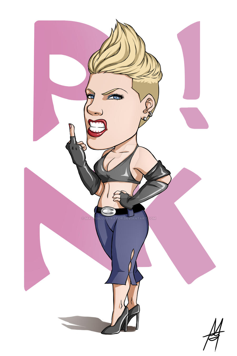 Pink Singer Deviantart Pink by MauroIllustrator on DeviantArt