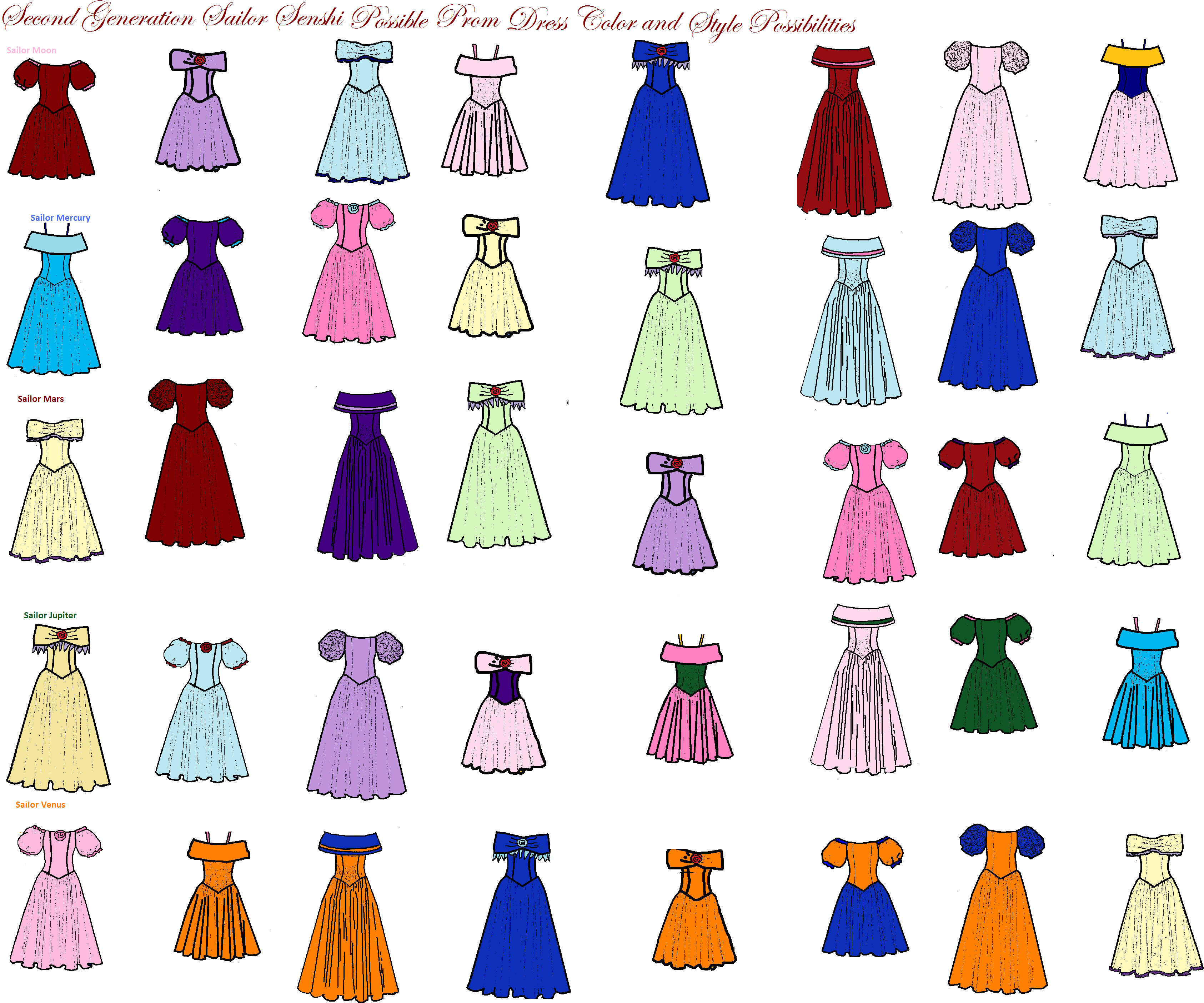 Possible Senshi Prom Dresses