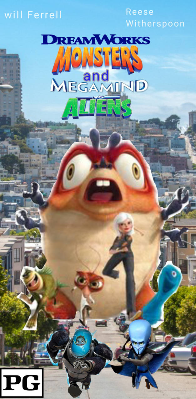 Monsters and megamind vs aliens poster by Rodneytheart on DeviantArt