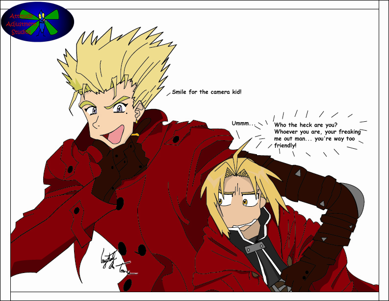 Ed and Vash sketch colored