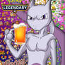 Mewtwo drinking Beer