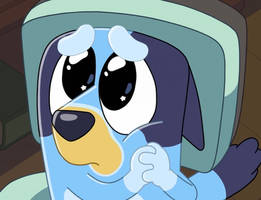 Bluey Giving Puppy Face