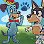 Bluey and Bandit meet HUCKLEBERRY HOUND