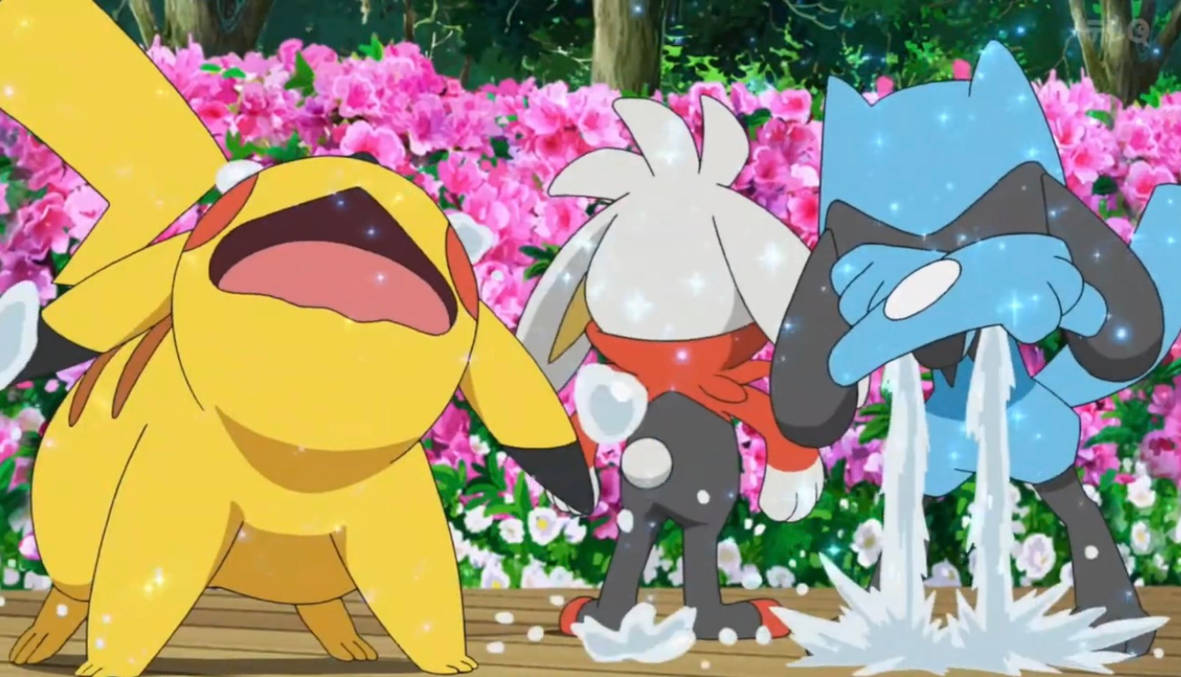 Pikachu Raboot and Riolu Crying Funny by Yingcartoonman on DeviantArt