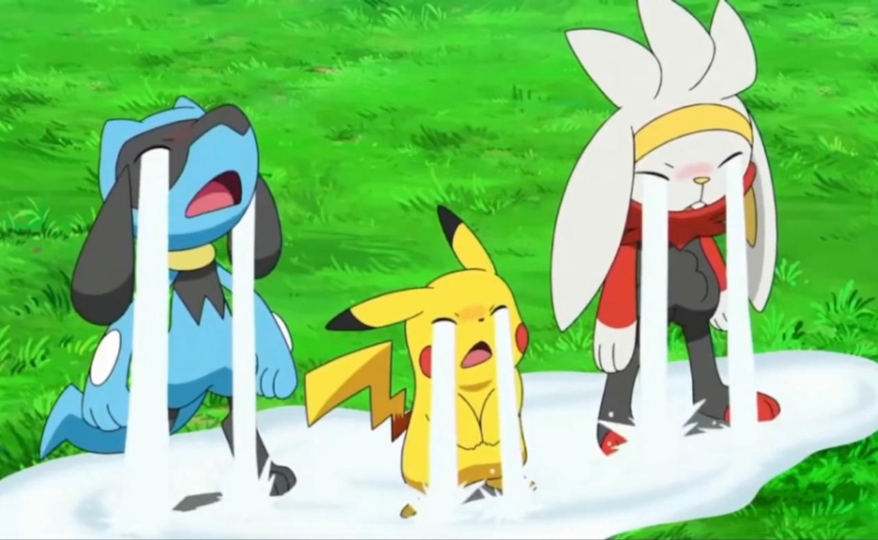 Riolu PIKACHU and Raboot Crying Again by Yingcartoonman on DeviantArt