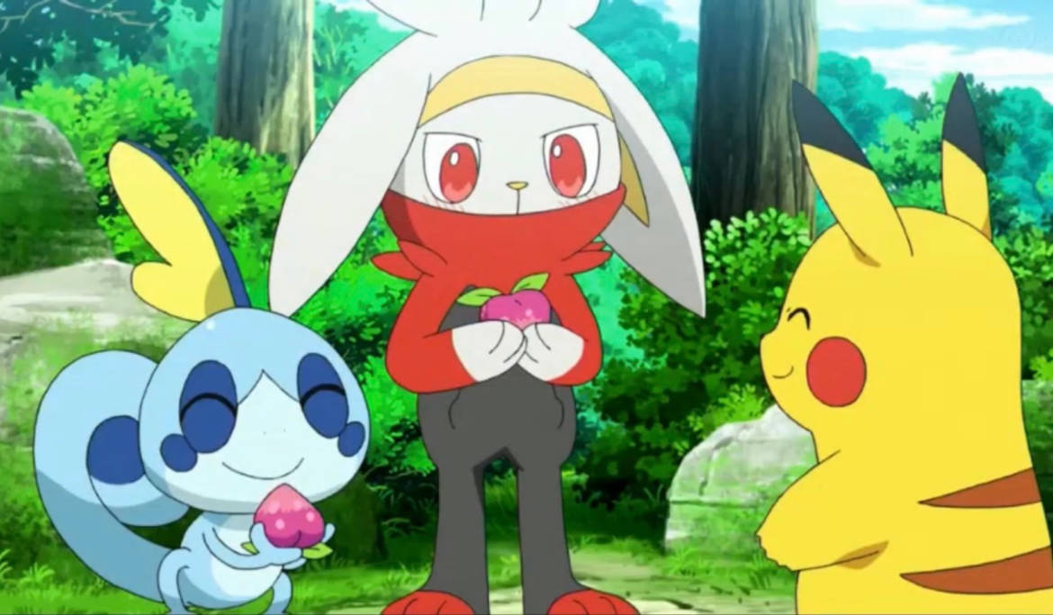 Wild PIKACHU share berry Raboot ans Sobble by Yingcartoonman on DeviantArt