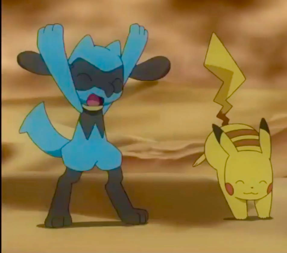 Riolu and Pikachu Happy Cheer by Yingcartoonman on DeviantArt