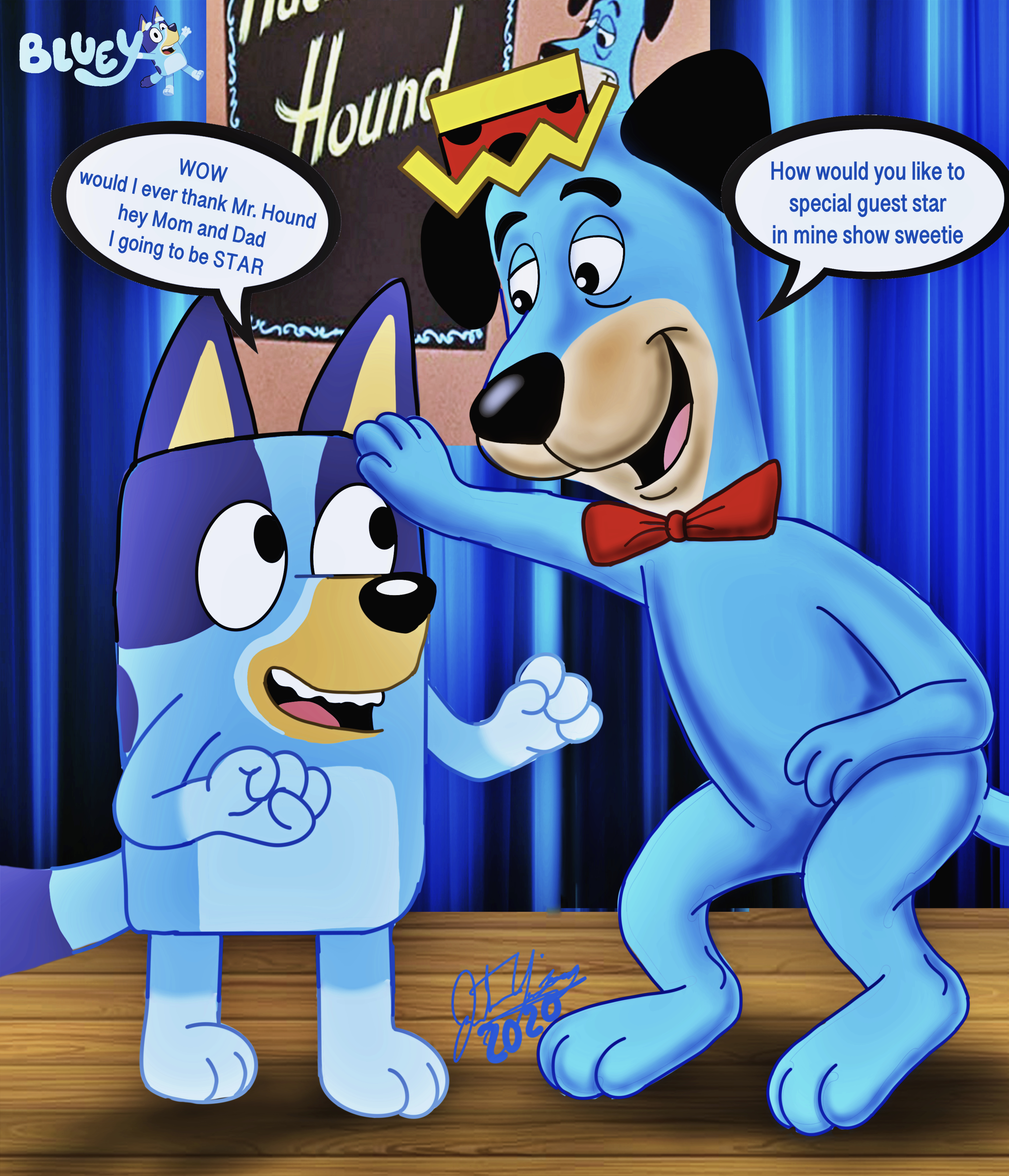 Bluey meet Huckleberry Hound Blue Dog Rule by Yingcartoonman on DeviantArt Bluey meet Huckleberry Hound Blue Dog Rule by Yingcartoonman on DeviantArt