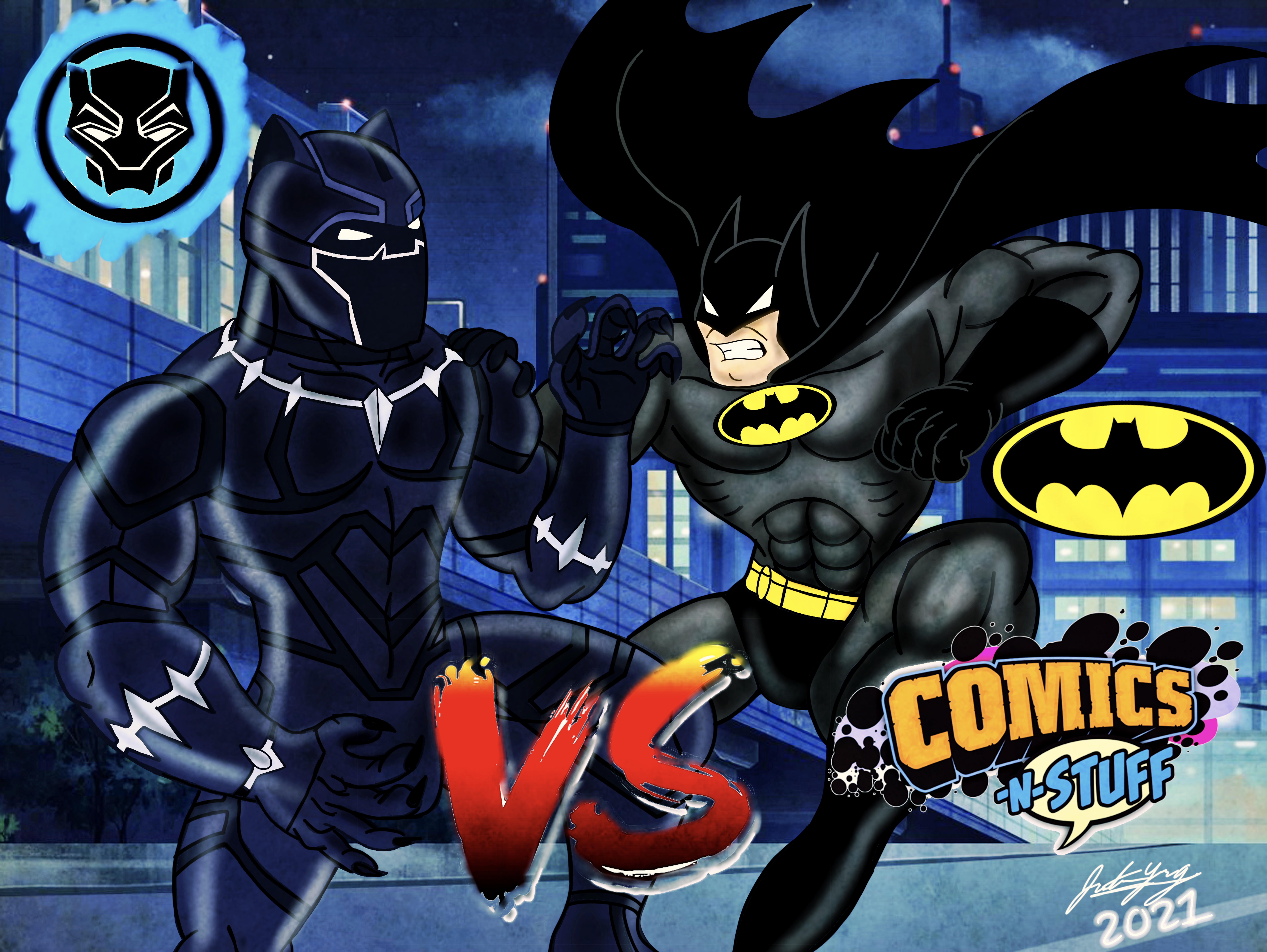 Dark Knight Batman vs Black Panther by Yingcartoonman on DeviantArt