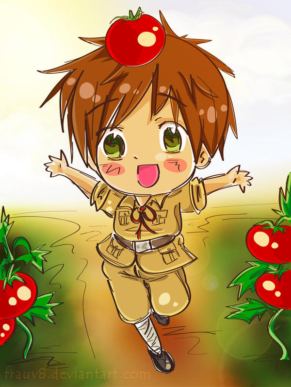 APH - Chibi Spain and Tomatoes