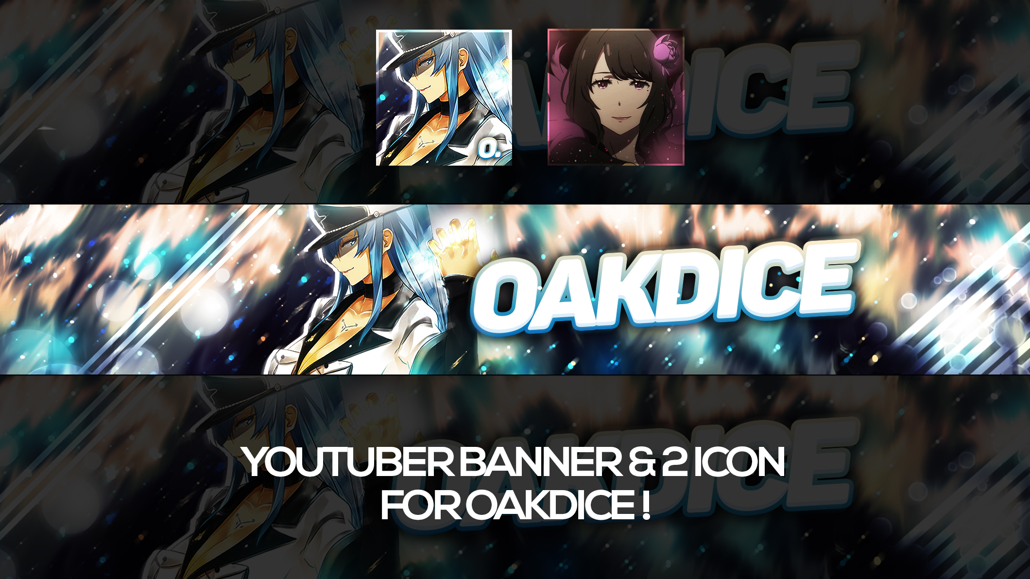 [COMMISSION] YTB Banner and 2 icon for Oakdice