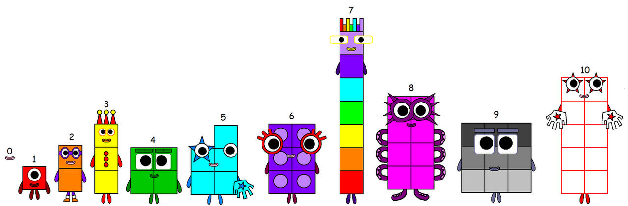 Numberblocks 643 My drawing of Numberblocks 0 - 10 by KJRichardson2009 on DeviantArt