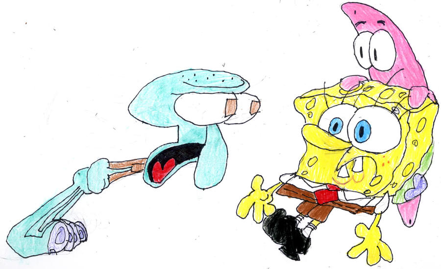 Squidward is angry by WaggonerCartoons on DeviantArt