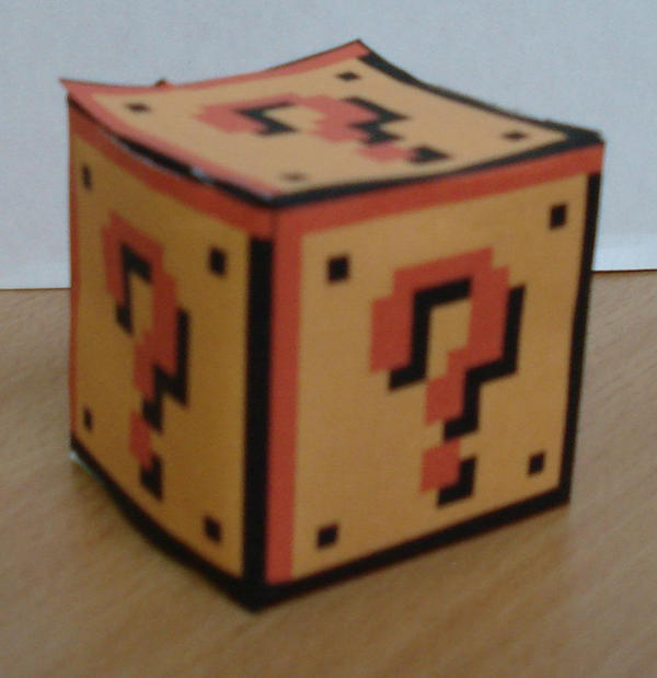 Papercraft - ? block by KuroiSenshi on DeviantArt