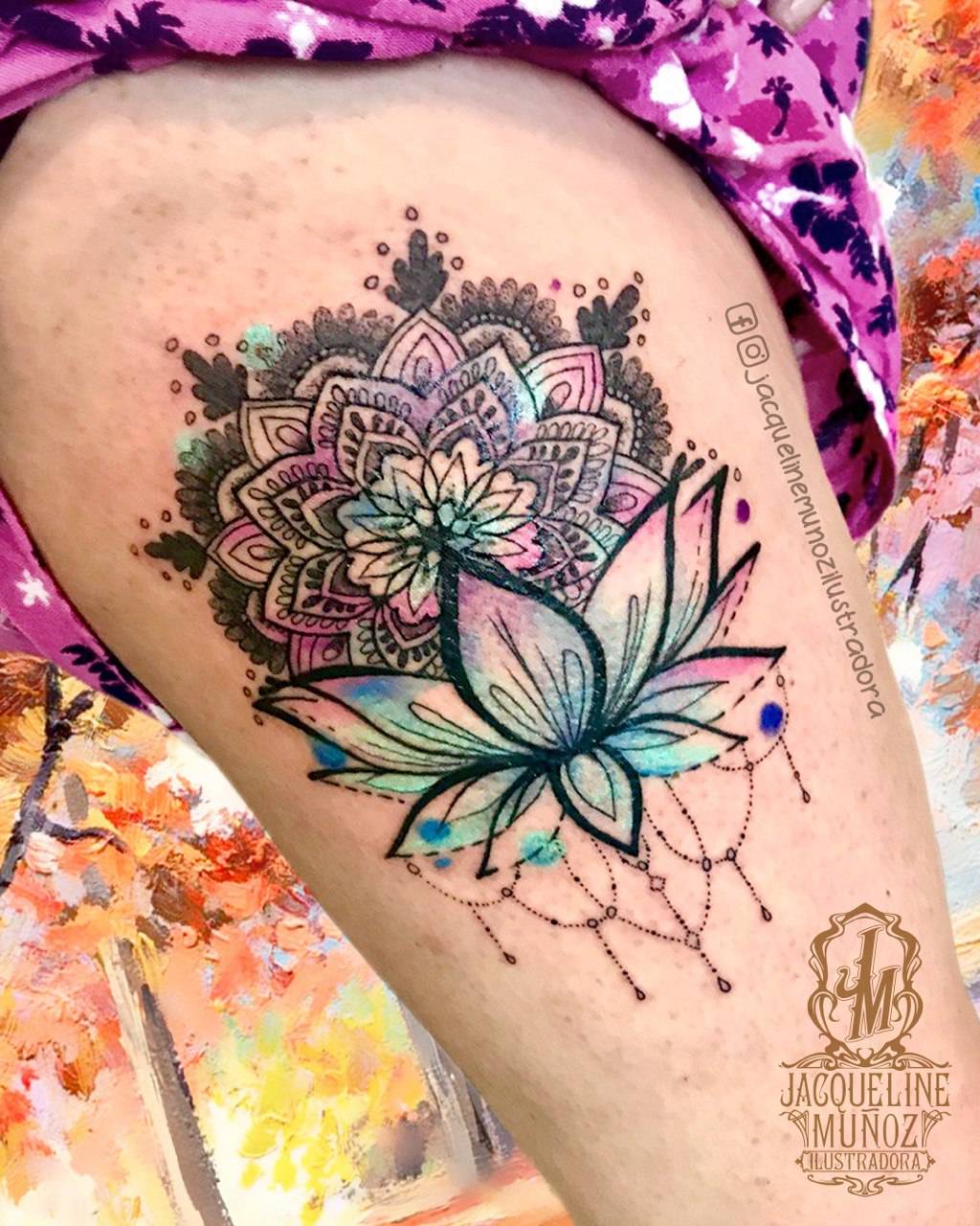 Lotus Mandala Watercolor Tattoo by ChikaWonka on DeviantArt