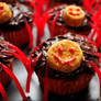 Blood Filled Spider Cup Cakes