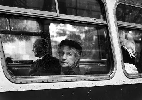 lady on bus