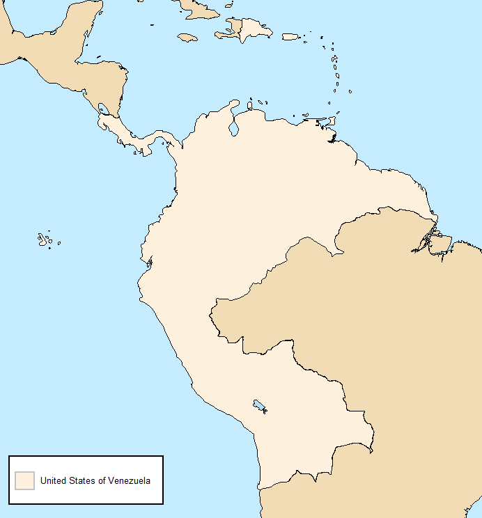 United States of Venezuela - Map