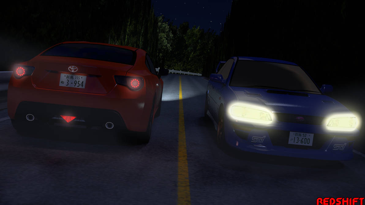 GT86 and GC8 Initial D scene remake by Redshift59 on DeviantArt