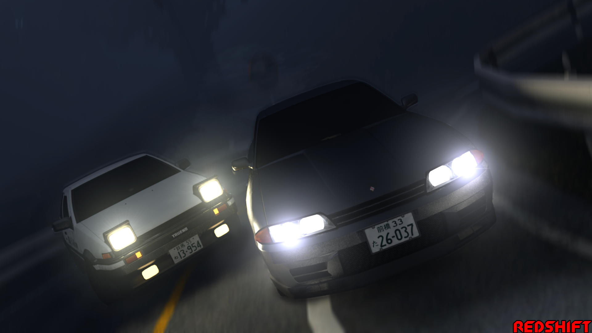 AE86 vs R32 Initial D scene remake by Redshift59 on DeviantArt