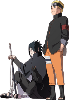 Naruto and Sasuke Naruto The Animation Chronicle