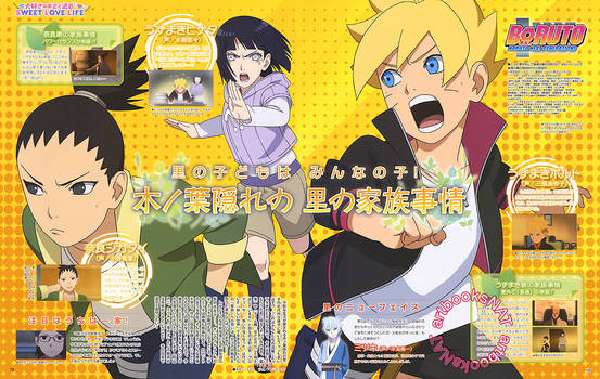 Shikadai y Boruto huyendo de Hinata Otomedia