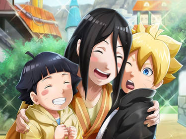 Boruto, Himawari y Hanabi