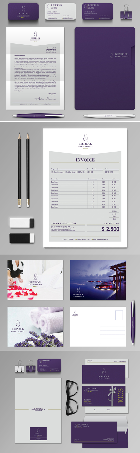 Deeprock Stationery Set + Invoice