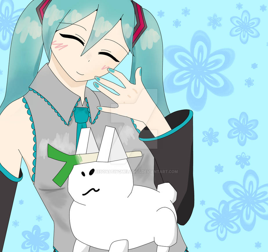 Miku and Gubby by resonatingmelodies on DeviantArt