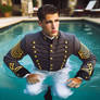 handsome cadet goes for a swim