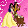Raya teaching Snow White to sword fight