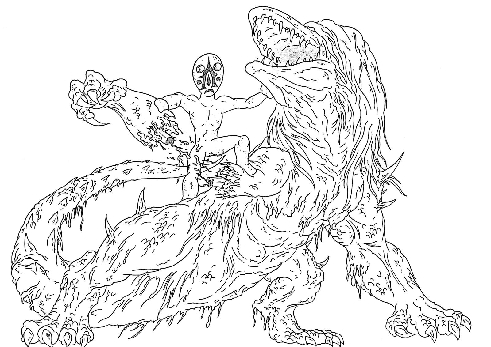 SCP 682 Coloring Pages